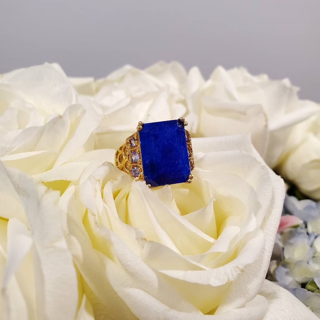Leota Lapis Lazuli & Tanzanite Cocktail Ring